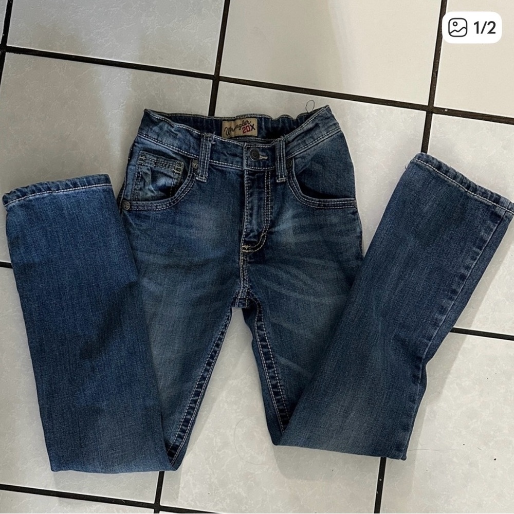 Kids Dark Blue wrangler Denim Jeans - Classic Straight Fit